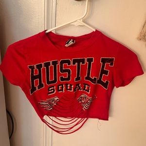 Red hustle top from Windsor